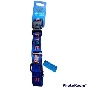 💥HP 💥Nylon Max & Neo Martingale Collar Blue/Orange "Adopt Me" 14"-16.25